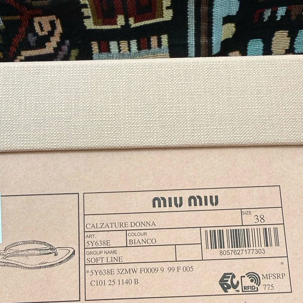 Miu Miu Empty Shoe box (For Sandals Size 38)